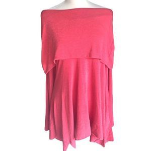 Soft Surroundings Coral Pink Off the Shoulder Sweater Size Large